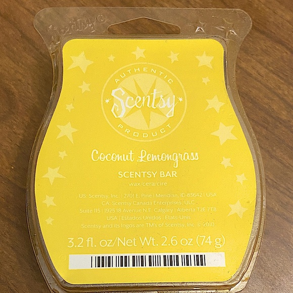 Scentsy Other - Scentsy Coconut Lemongrass Yellow Wax Bar 3.3 oz.